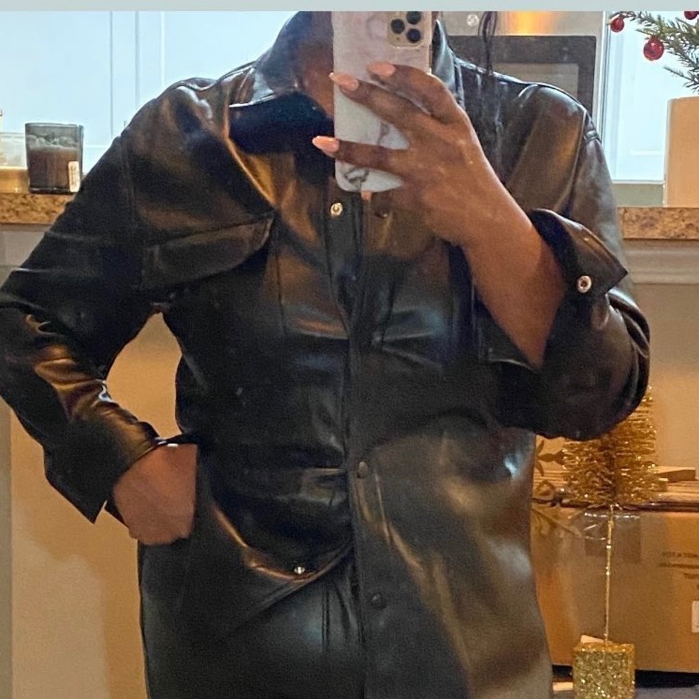 Faux Leather Long Sleeve